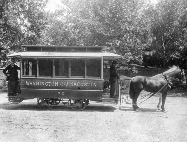horse-drawn streetcar