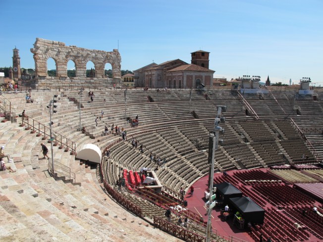 Arena getting ready for a performance