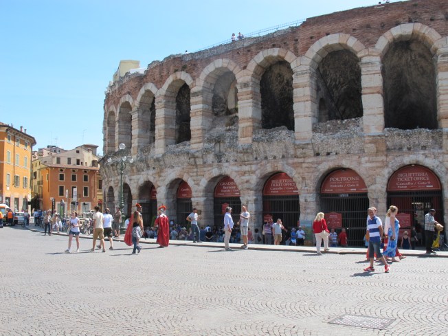 Verona's Arena viewed from Piazza Bra
