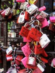 Modern-day lovers leave padlocks in Juliet's house courtyard 